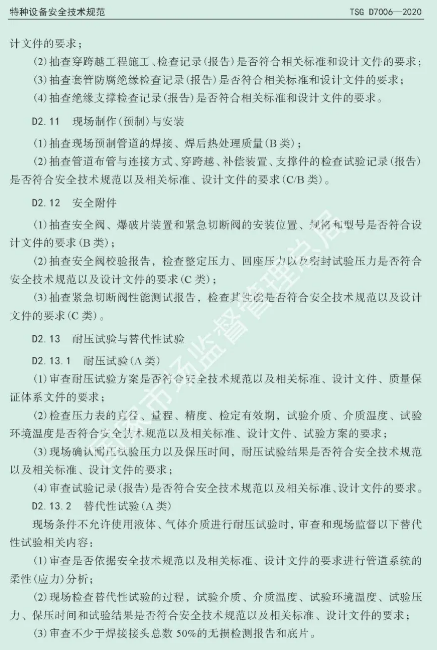 壓縮機(jī)行業(yè)標(biāo)準(zhǔn)能效:最新TSG D7006-2020《壓力管道監(jiān)督檢驗(yàn)規(guī)則》發(fā)布